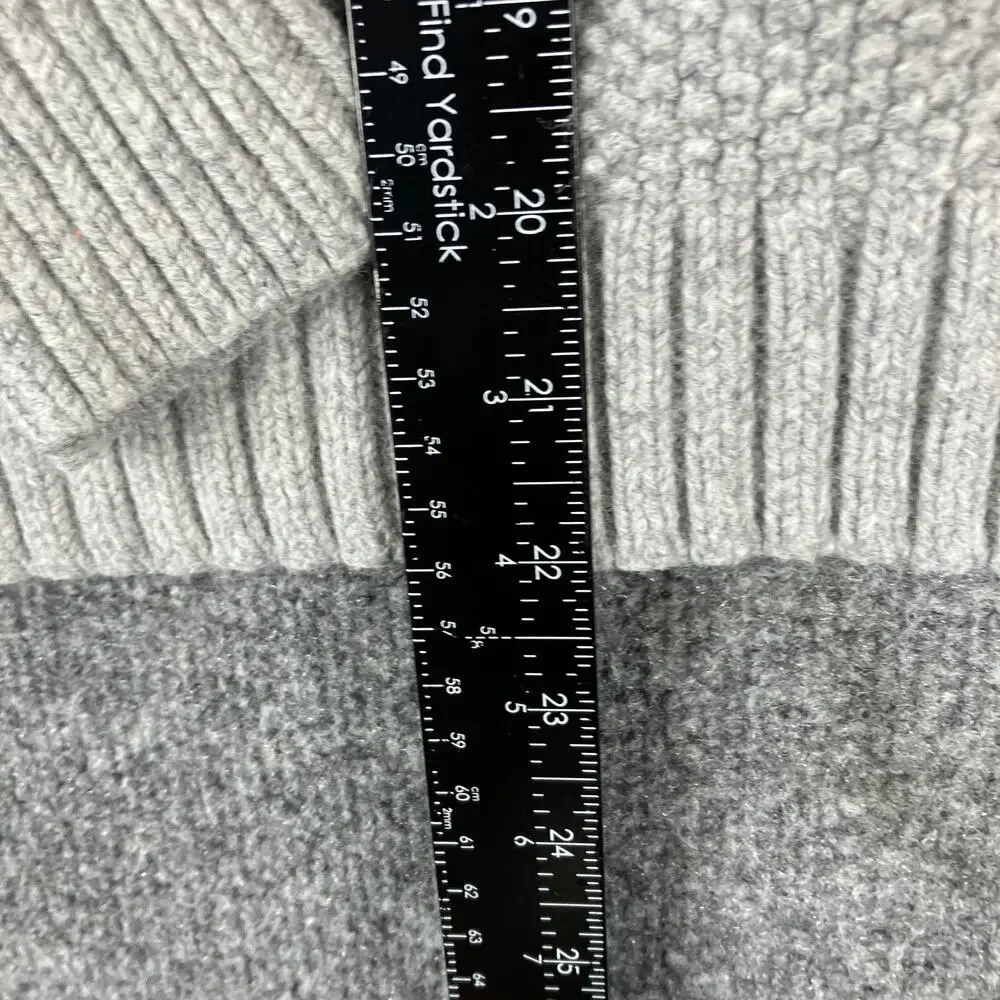 LOFT Sweater Womens M Gray‎ Knit Pullover Textured Long Sleeve Casual Crewneck
